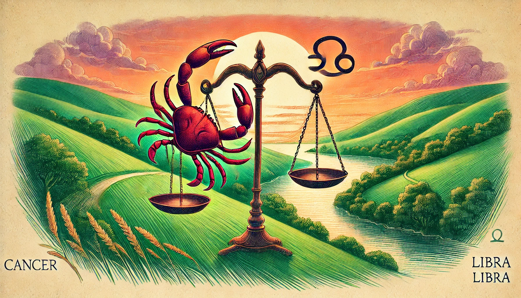 Cancer and Libra Romantic Compatibility: Balance and Comfort in Love