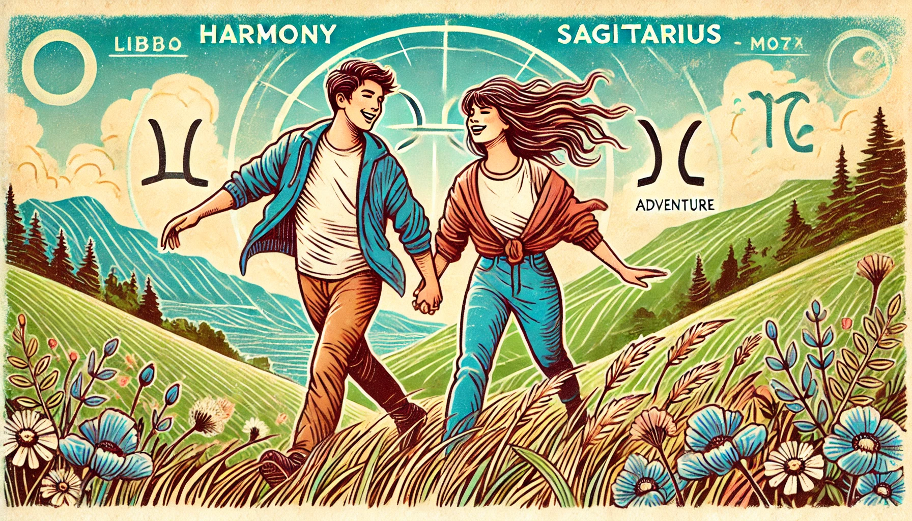 Libra and Sagittarius Romantic Compatibility: Harmonious Adventure in a Loving Bond